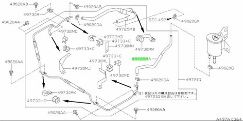 Hose return power steering - hose,,