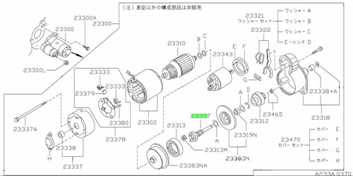 Shaft pinion for - pinion, nissan