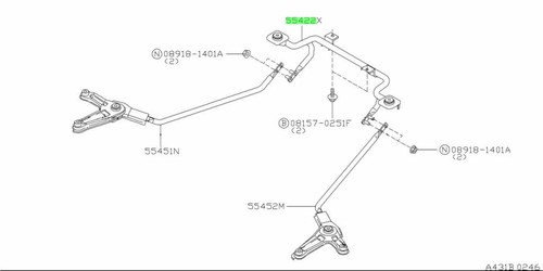 Bar assembly cross rear - bar,