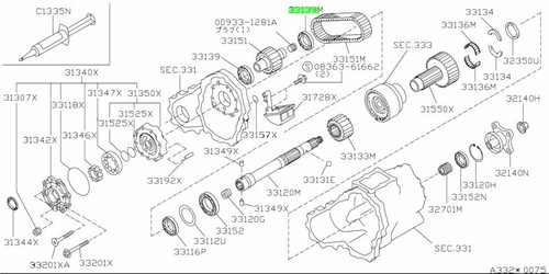 Bearing front drive shaft - front,