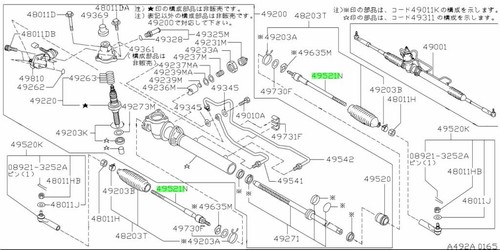 Socket assembly tie rod - rod, inner