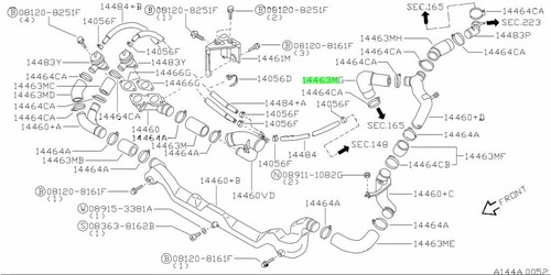 Hose air inlet for nissan - hose, for:
