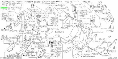 Hose breather for nissan - hose,, for: