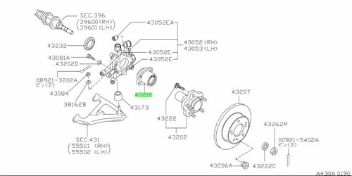 Bearing rear axle - bearing,, for
