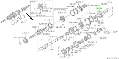 Gear assembly first - gear, for