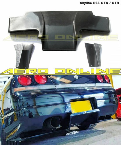 Fiberglass rear diffuser - rear, for