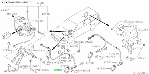 Rotor sensor antiskid - rotor-sensor,, front