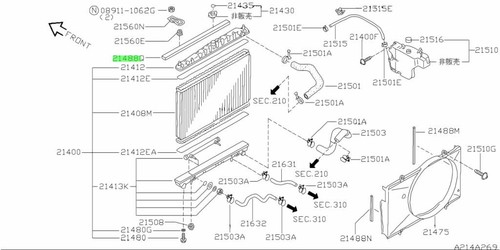 Seal radiator for - seal,, nissan