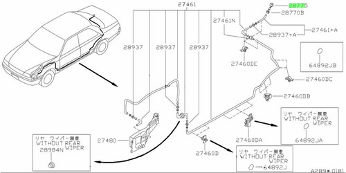 Nozzle assembly rear window - nozzle,