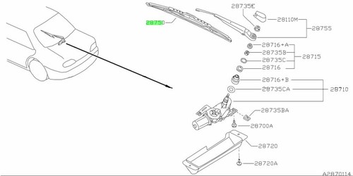 Blade assembly rear window - rear,
