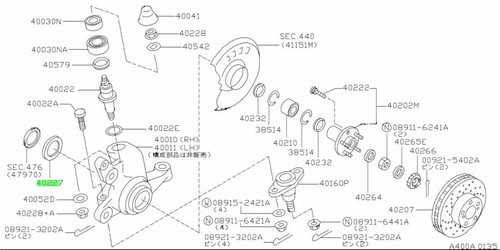 Front inner hub seal - inner, dust