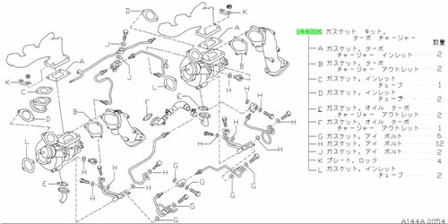 Gasket kit turbo charger - turbo,