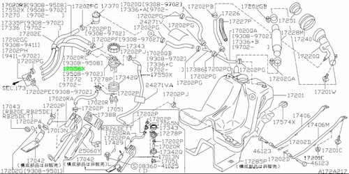 Hose fuel for nissan - for:, skyline