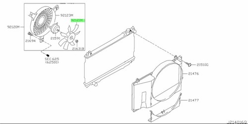 Fan condenser for - condenser, nissan
